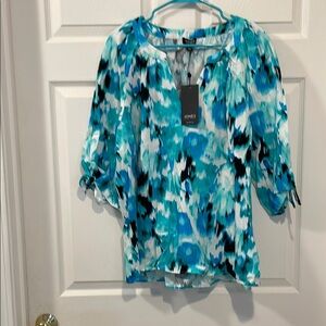Jones New York Lovely print blouse new with tags Size 2X
